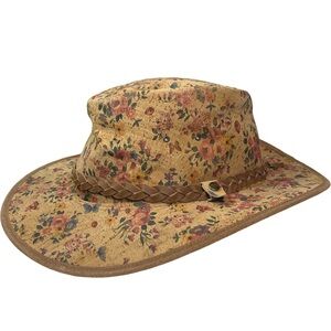 Unique Floral Cork Outback Hat from Portugal | Sustainable & Stylish
